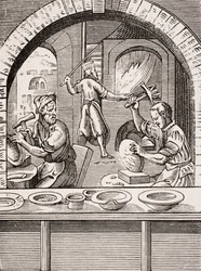 Basin Maker, Reproduction of a Woodcut by Jost Amman from 